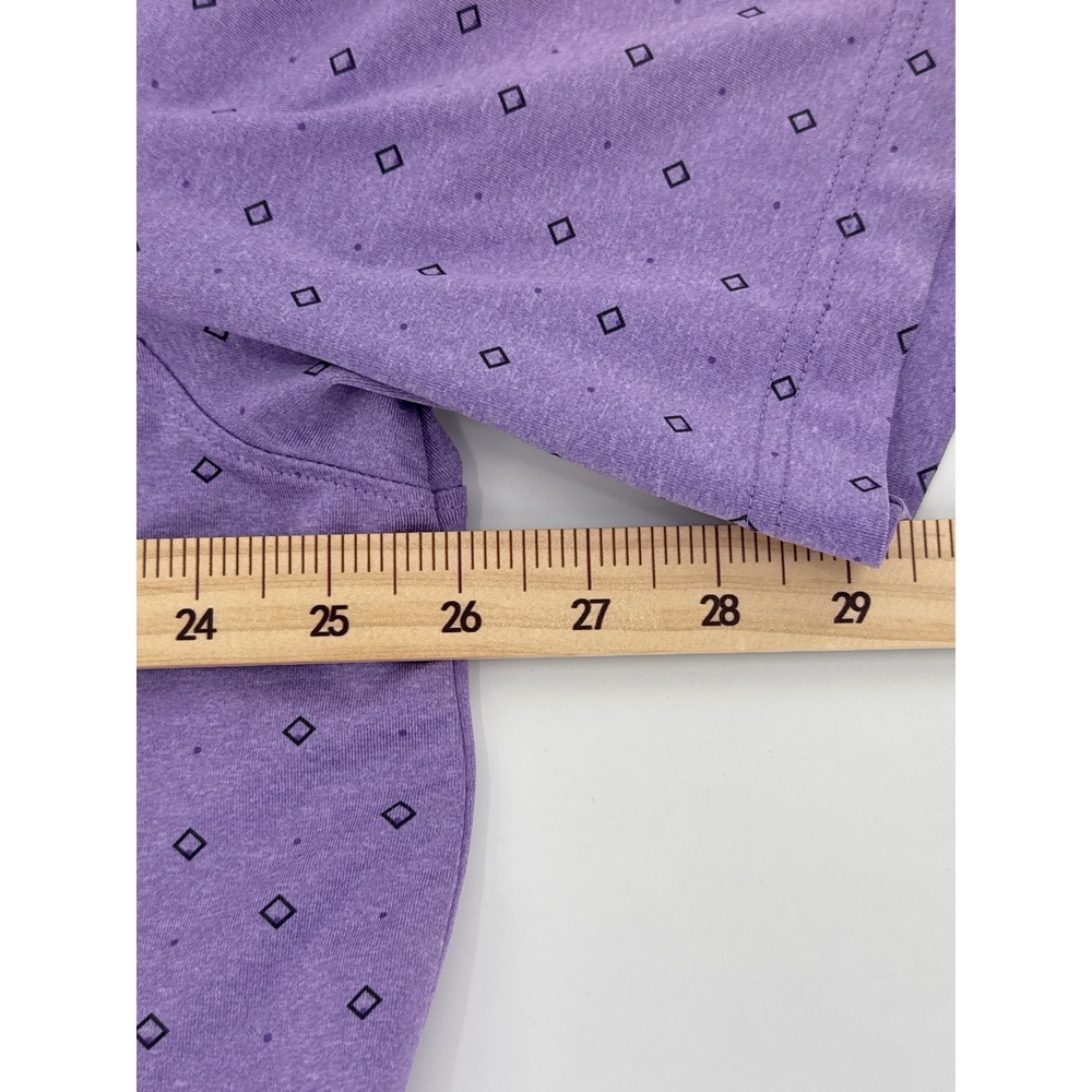 Walter Hagen‎ 11 Majors Mens XL Purple Geometric Diamond Print Golf Polo Shirt - Picture 4 of 7